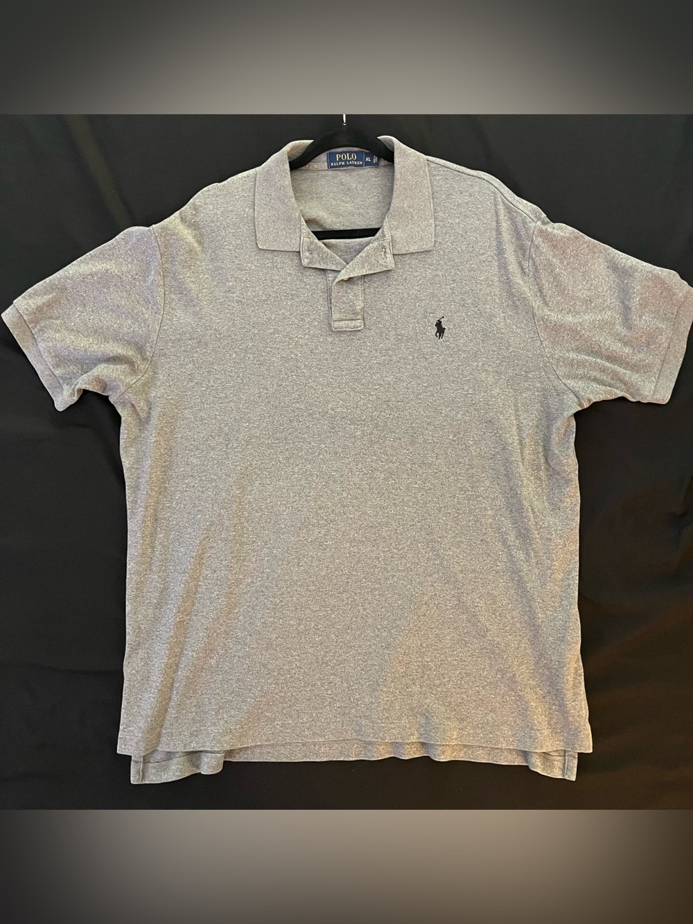 Authentic Polo Ralph Lauren Mens XL Polo Shirt Gray Classic Fit Genuine Pony